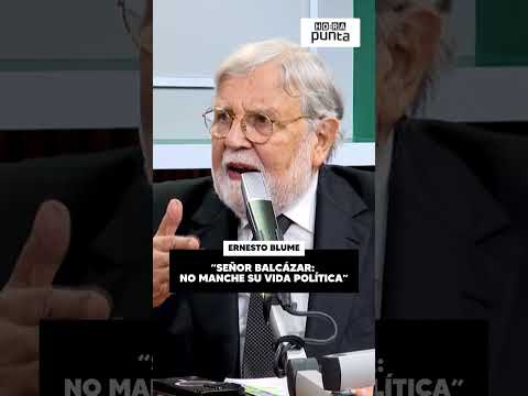 SEÑOR BALCÁZAR: NO MANCHE SU VIDA POLÍTICA