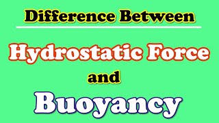 Difference between hydrostatic and buoyancy forces