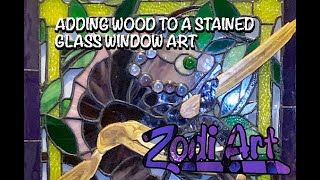 Adding wood to a stained glass window art  SD 480p