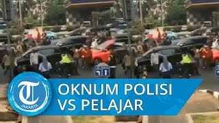 Video Detik-detik Oknum Polisi Tendang Pelajar Berdemo, Langsung Dikejar dan Dikeroyok Pelajar Lain