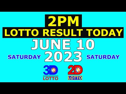 2pm Lotto Result Today June 10 2023 (Saturday)