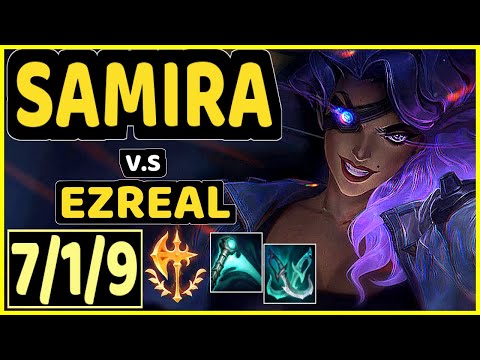 GUMAYUSI (SAMIRA) vs EZREAL - 7/1/9 KDA BOTTOM ADC CHALLENGER GAMEPLAY - KR