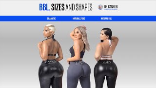 Brazilian Butt Lift Sizes by The Plastic Surgeon Dr. Cannon