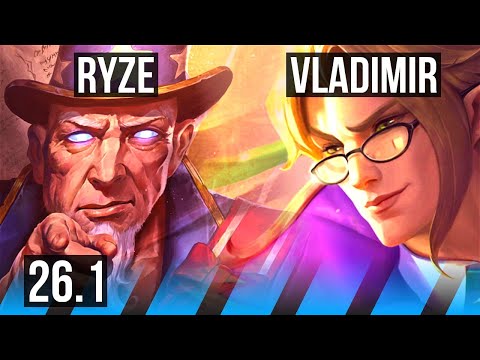 RYZE vs VLADIMIR (MID) | 64K damage, 7k gold comeback | EUNE Master | 26.1