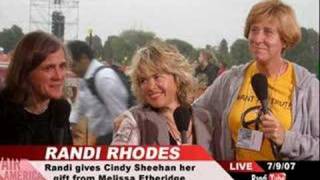 Randi Rhodes: Melissa Etheridge gift to Cindy Sheehan