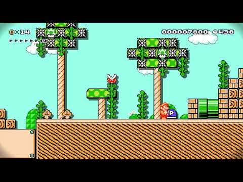 Deadly Desert ⚡️ by Riku ⚡️ SUPER MARIO MAKER Raw GAMEPLAY