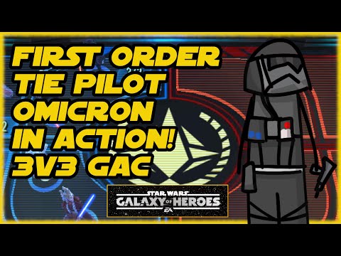 First Order Tie Pilot Omicron in Action!  3v3 Grand Arena -- Star Wars Galaxy of Heroes