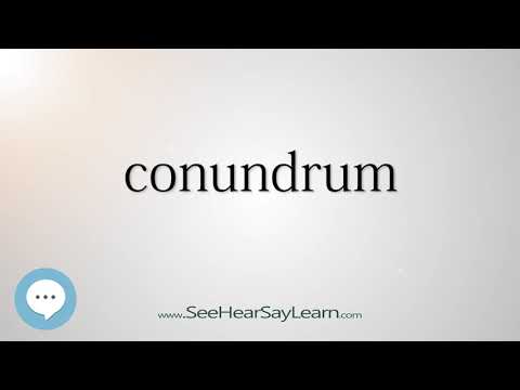 conundrum (Every English Word Pronounced) 📕🔊🗣️😎✅