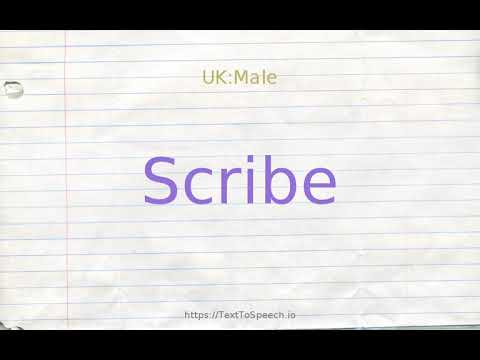 How to pronounce scribe