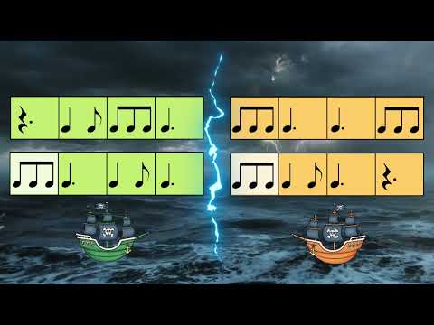 Pirates of the Caribbean Compound Meter Play Along Duet  - Level 3: Quarter Note/Eighth Note
