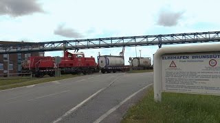 preview picture of video 'Bahnübergang im Elbehafen Brunsbüttel'