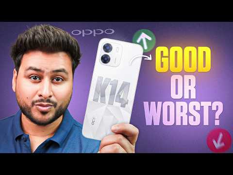 Thumbnail for OPPO K14 5G Unboxing & First Look ⚡Upgrade or Downgrade |⚡ 7000mAh + Dimensity 6300 | Worth ₹17,999?