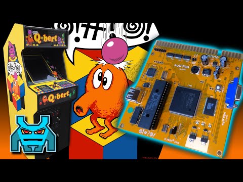 JROK Mylstar FPGA Q*Bert Arcade PCB