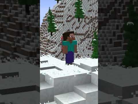 GUYS vs GIRLS - IF YOU CLIMBED A MOUNTAIN |  MINECRAFT #SHORTS