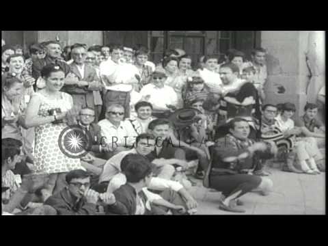Contestants perform with flags at flag games during the World Olympics held in It...HD Stock Footage