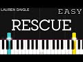 Lauren Daigle - Rescue | EASY Piano Tutorial