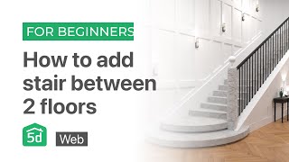 How to add stair between 2nd floors | WEB platform | Planner 5d tutorial for beginners
