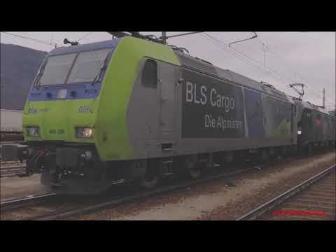 D.100 IN MANOVRA CON LA 485 BLS CARGO NELLO SCALO MERCI DI DOMO 2 - SAB. 2 - 4 - 2022.