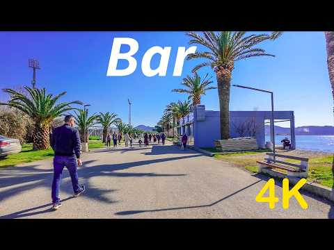 Bar, Montenegro: Stunning 4K Walking Tour 2025