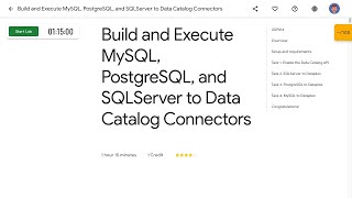 Build and Execute MySQL, PostgreSQL, and SQLServer to Data Catalog Connectors GSP814