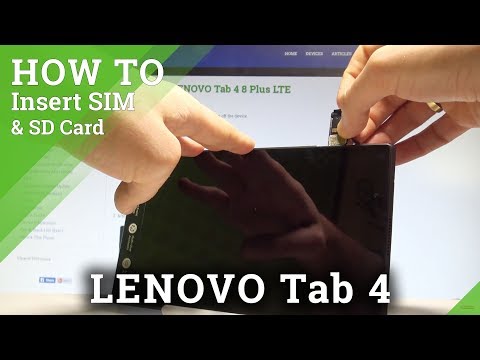 How to Insert SIM and SD in LENOVO Tab 4 - Install SIM & SD Card |HardReset.Info