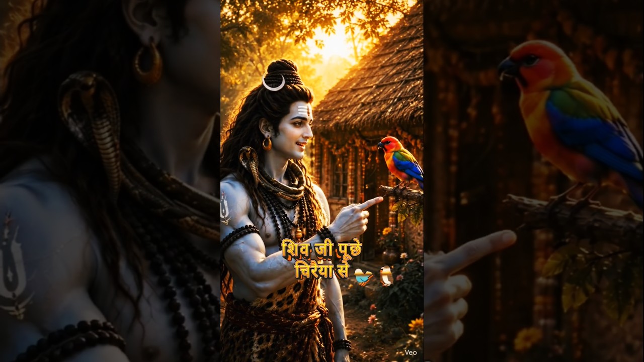 🕉Bhole Baba Puche 🐦🐧Se Kahan Gailin Goura🏚 Se 🙏 #sorts #bhakti #bhojourisong #shiv Charcha