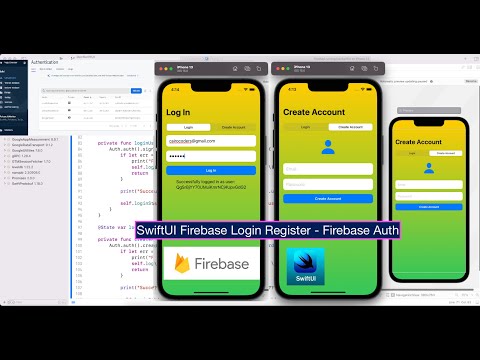 SwiftUI Firebase Login Register - Firebase Auth