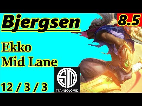 Bjergsen as Ekko Mid Lane - S8 Patch 8.5 - NA Challenger - Full Gameplay