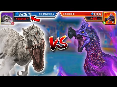 INDOMINUS REX LEVEL 999 vs DEATH DODO | Jurassic World: The Game