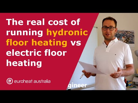The real cost of running hydronic floor heating vs. electric floor heating