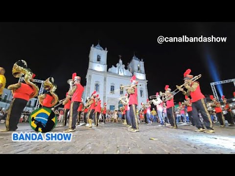 Apresentação da Banda Marcial COBRAC na praça da Purificação em Santo Amaro - BA