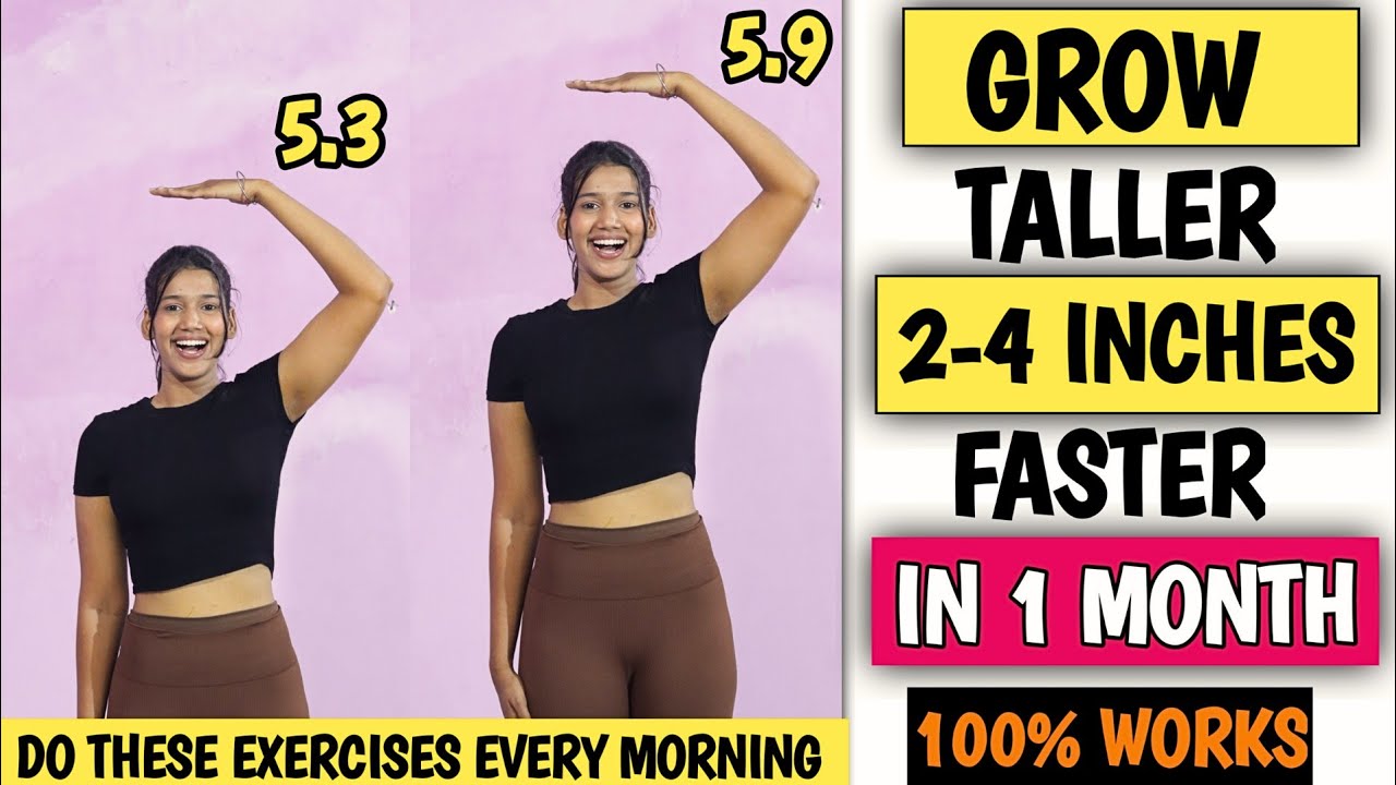 Grow Taller 2-4 inches Faster in 1 Month | Height Boosting Exercises | Grow Taller |Fitness Journey
