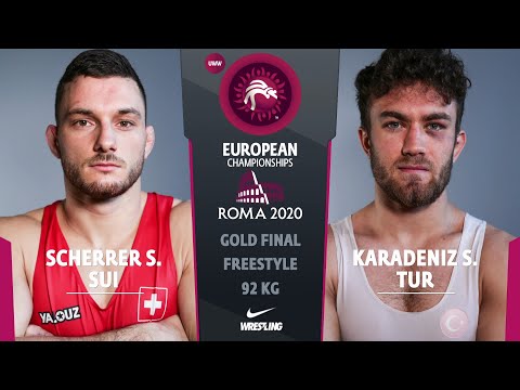 GOLD FS - 92 kg: S. SCHERRER (SUI) v. S. KARADENIZ (TUR)