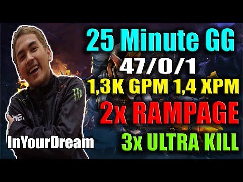 InYourDream Meepo Insane Skill 47 Kill Tanpa Mati 25 Minute GG !!!