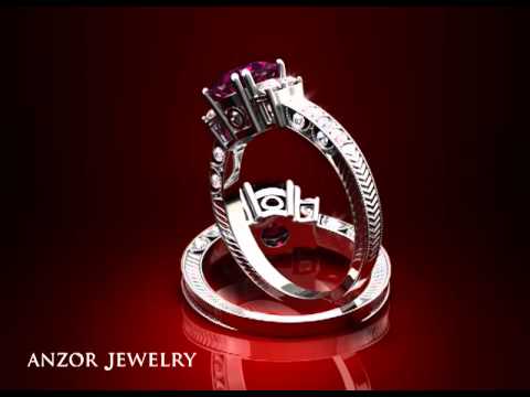 950 Platinum Genuine Ruby and Diamond Ring G-VS1 Diamond #R1386