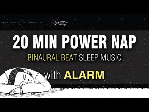 20 Min POWER NAP MUSIC with Alarm for Recharging Deep Power Nap & Focus | Mindfulness Meditation