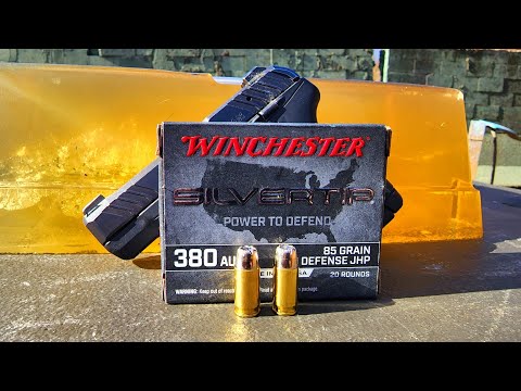 Winchester Silvertip .380 85gr JHP Ballistic Gel Test