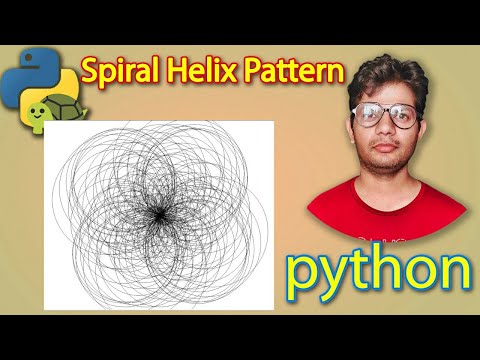 Making Spiral Helix Pattern Using Python Turtle%f0%9f%90%a2 Graphicspython Programming