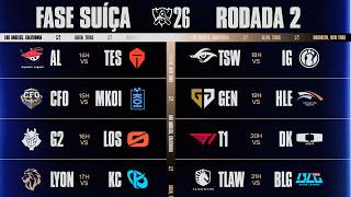 Worlds 2026 | Fase Suíça - Dia 2 (Md1)