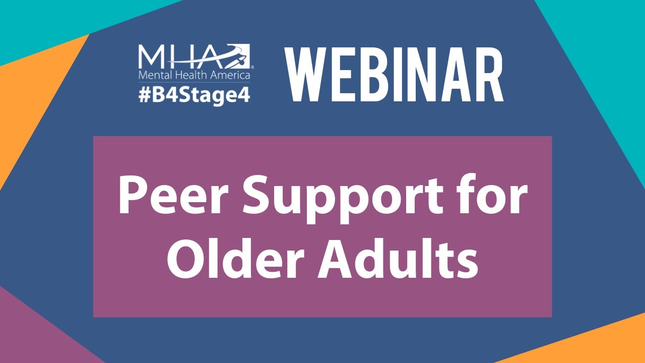 WEBINAR: Peer Support for Older Adults