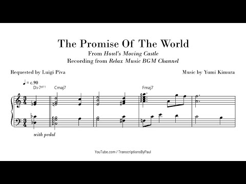 The Promise Of The World - Howl's Moving Castle - Sheet music transcription