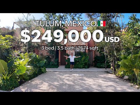 Casa en Tulum 3 habitaciones 3.5 baños con rooftop con 248 m2 / 2674 sqft