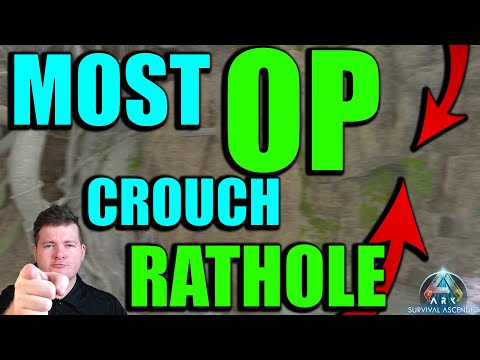 OP CROUCH Rathole on Ragnarok MOST BROKEN Base Location in Ark Survival Ascended! UNSEEN