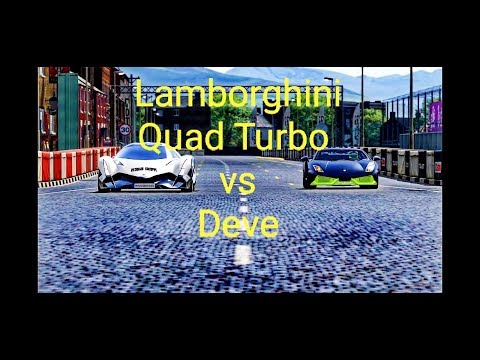 Balap mobil sportLamborghini Gallardo LP-7777 SL Quad Turbo vs Deve