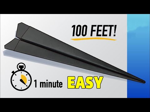 How to Make an Easy Paper Airplane in 1 Minute! (60 Seconds) Competition Winner | easy paper craft