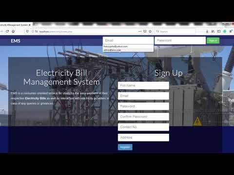 Electricity billing and payment management system (PHP source codes)