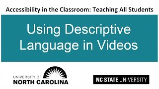 Using Descriptive Language in Videos