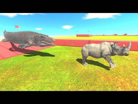 Angry  Mosasaurus Death Run Race | Animal Revolt Battle Simulator | Who Will Survive