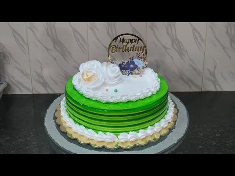 Green apple cake/how to make #like  #cake