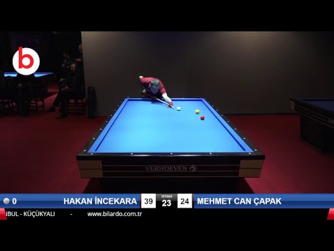 HAKAN İNCEKARA & MEHMET CAN ÇAPAK Bilardo Maçı - BİLARDO AKADEMİSİ - AÇILIŞ TURNUVASI-ÇEYREK FİNAL